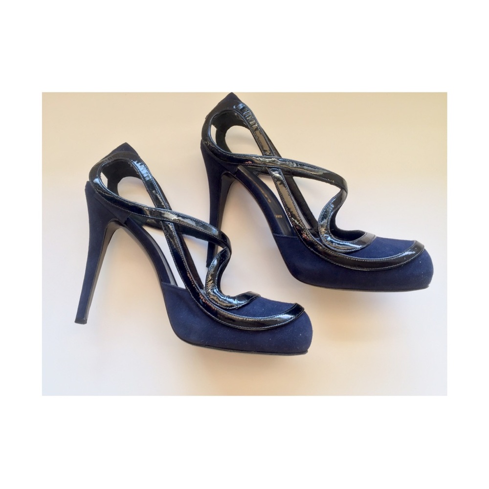 Bruno Frisoni Navy Black Designer Shoe Size 39